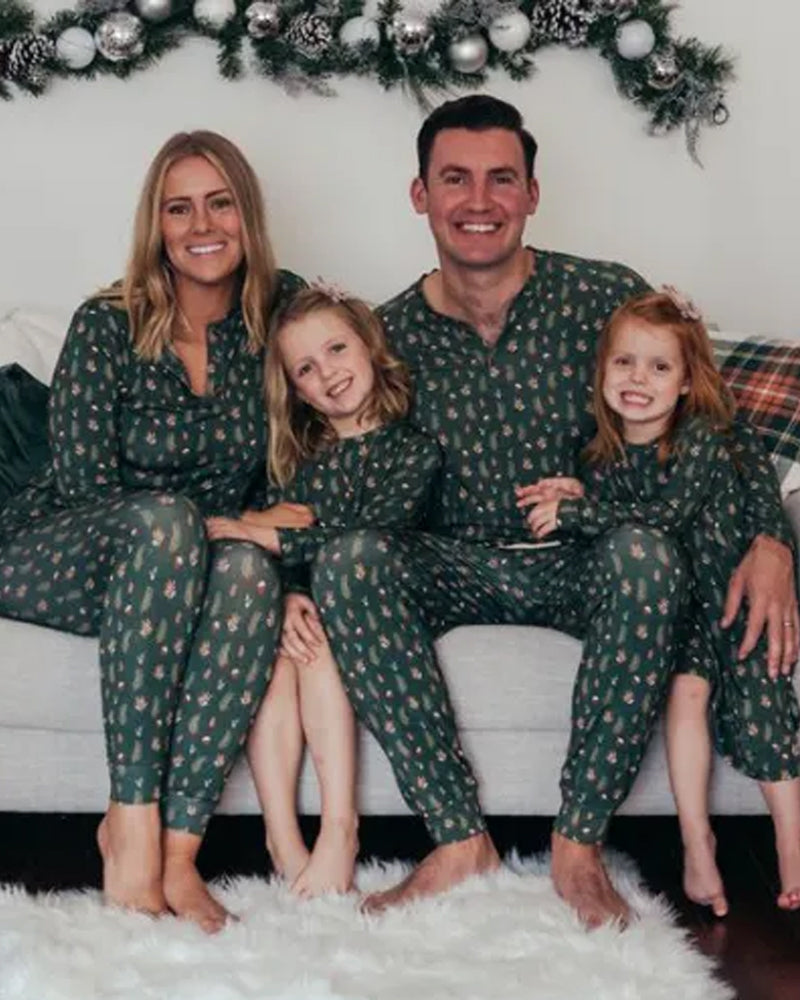 Greenery Comfort-Family Matching Christmas Pajamas
