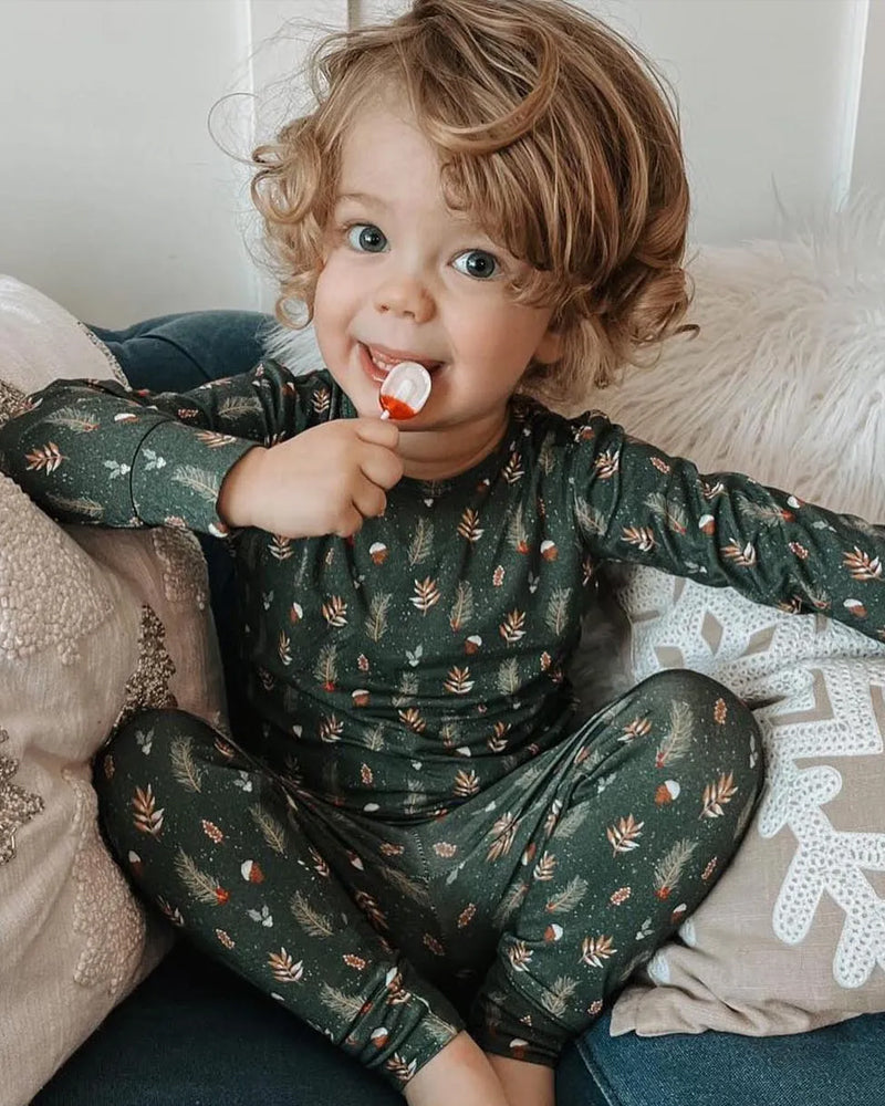 Greenery Comfort-Family Matching Christmas Pajamas