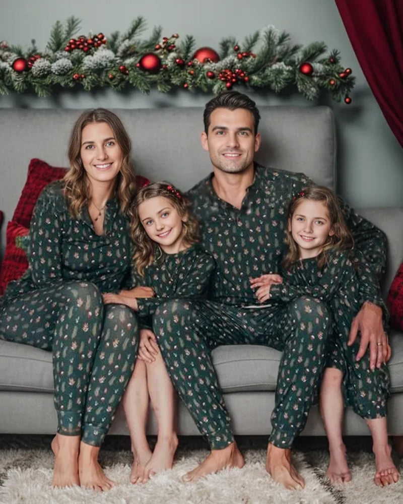 Greenery Comfort-Family Matching Christmas Pajamas