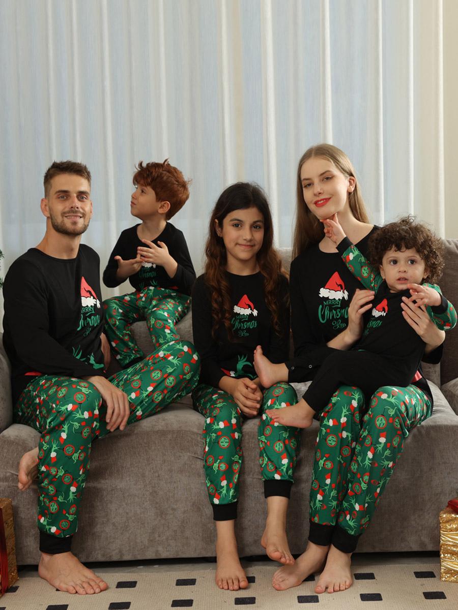 Grinchy Gatherings-Family Matching Christmas Pajamas Sale price