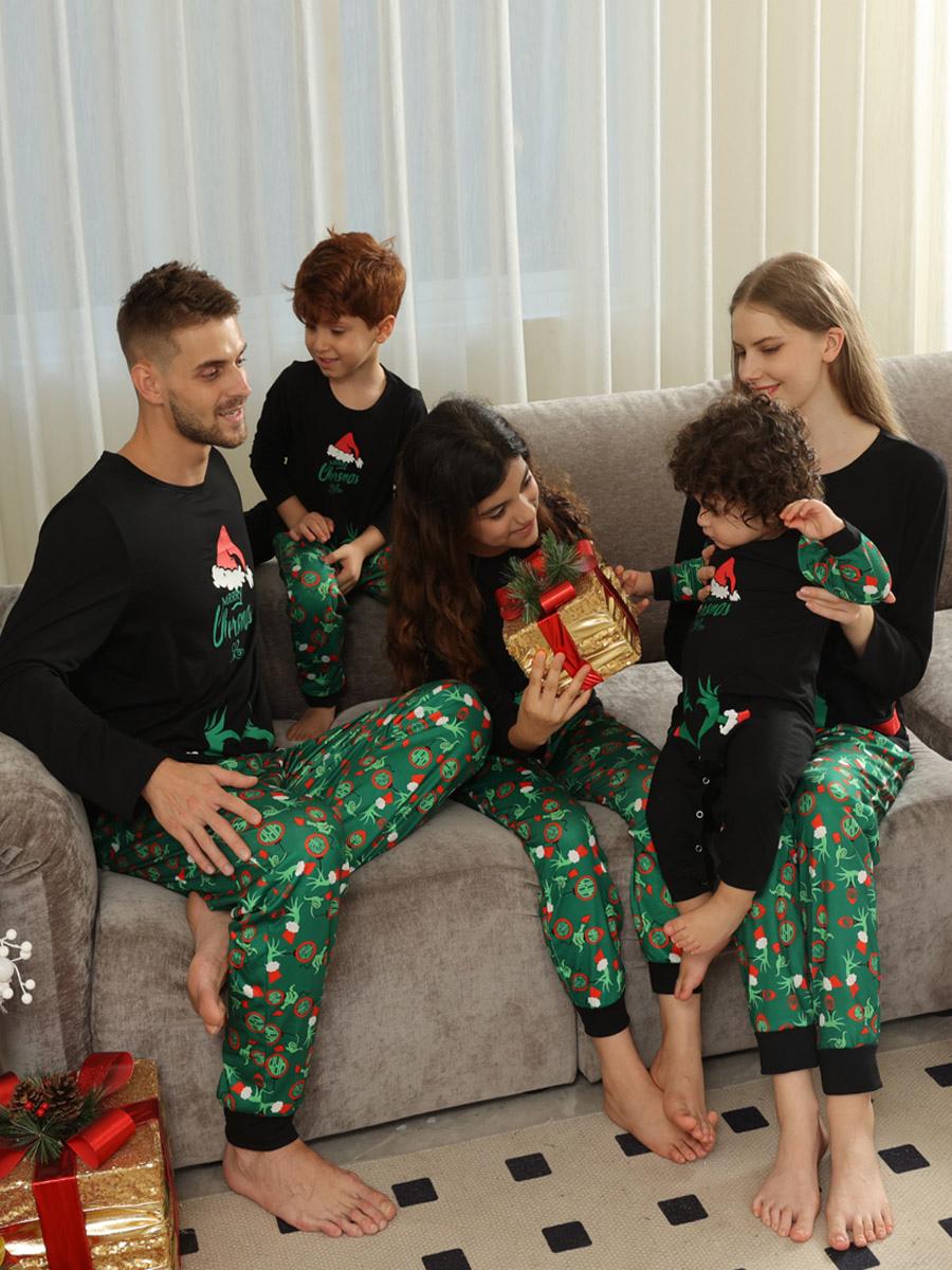 Grinchy Gatherings-Family Matching Christmas Pajamas Sale price