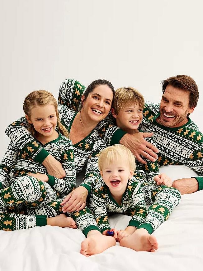 Gingerbread Joy-Family Matching Christmas Onesie Pajamas