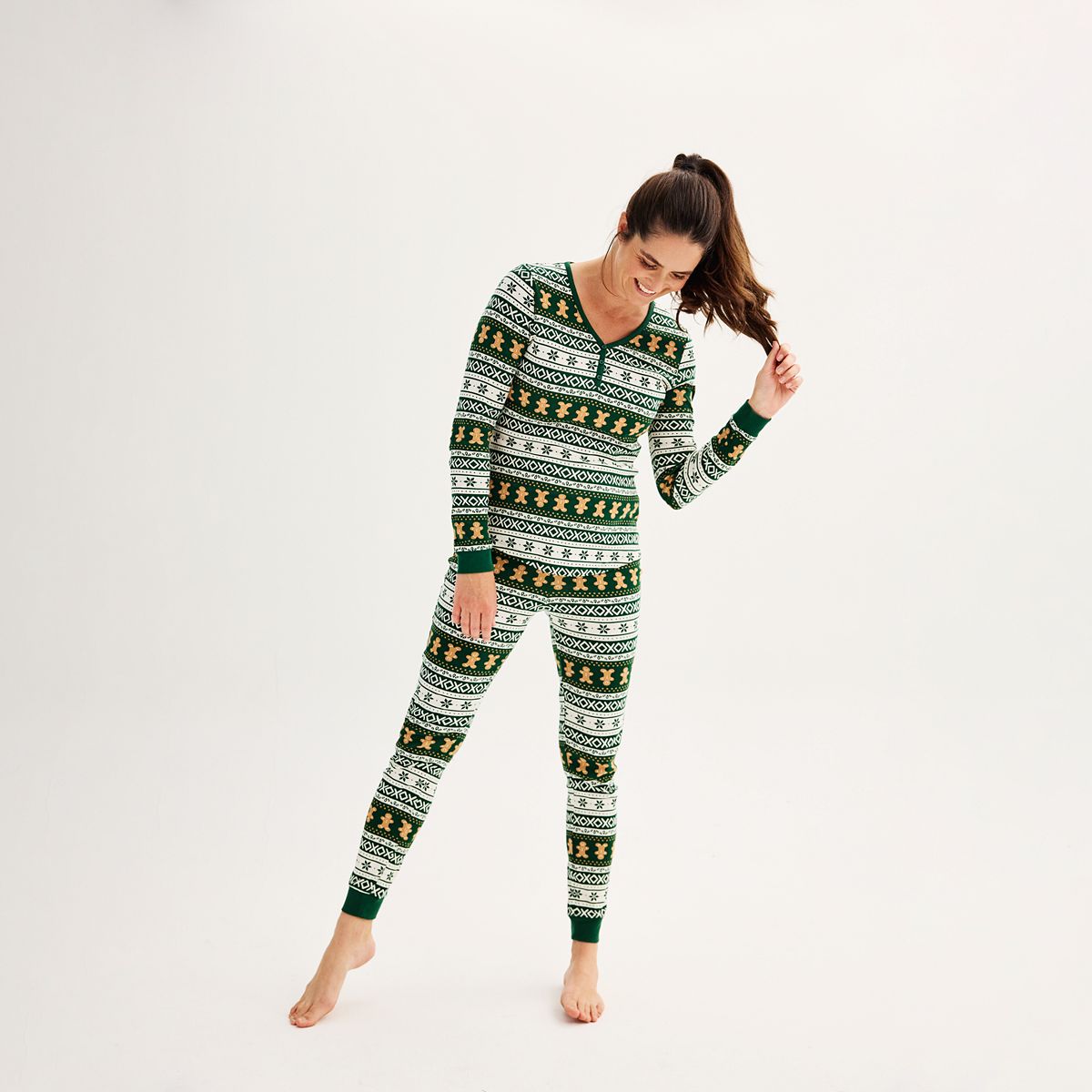 Gingerbread Joy-Family Matching Christmas Onesie Pajamas